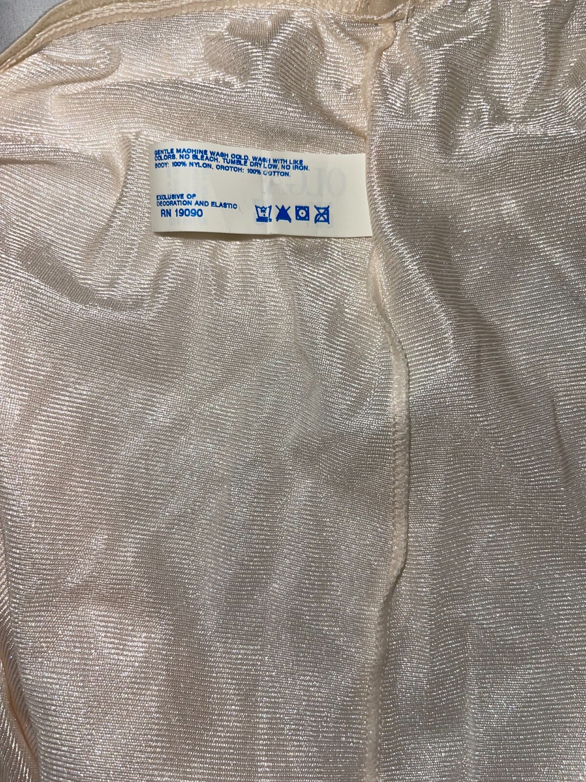 NWT Vintage Olga Nylon Panties Fashion Scoop #891 Size 9 2XL Nylon Beige Nude