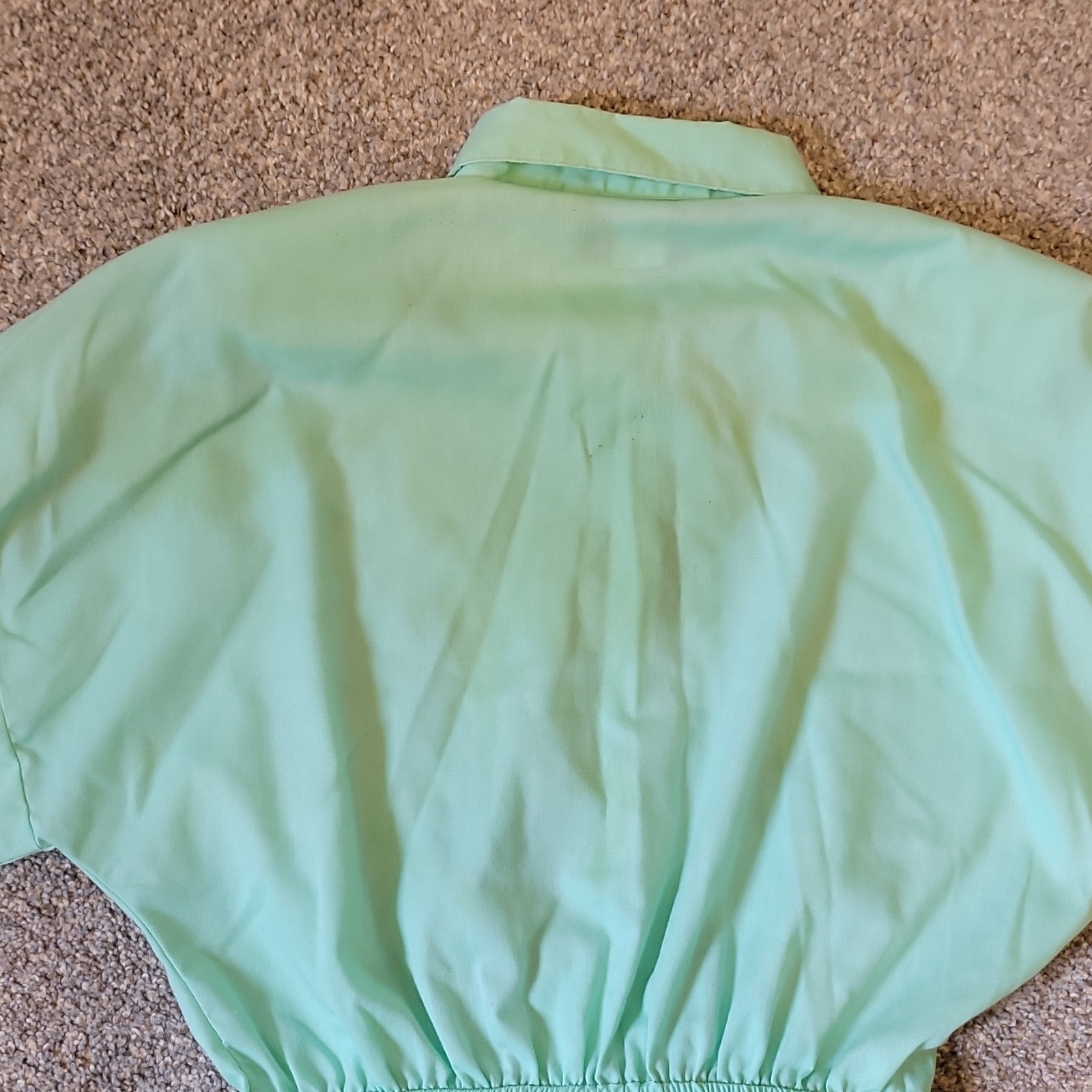 The American Shirt Dress 1980s Green Shirt Dress Size 11/12 Vintage Made in USA