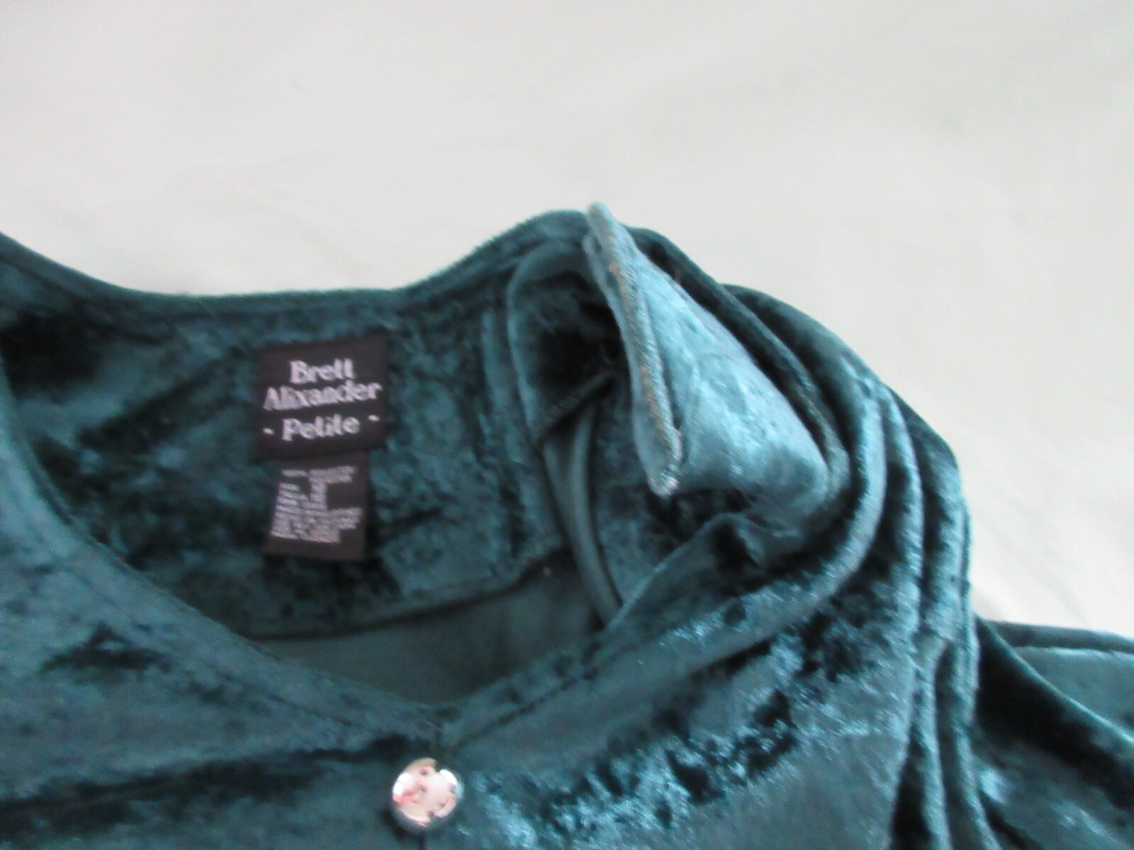 Vintage 90s Y2K Corset Velvet Dress Green Brett Alixander Size 10P Christmas