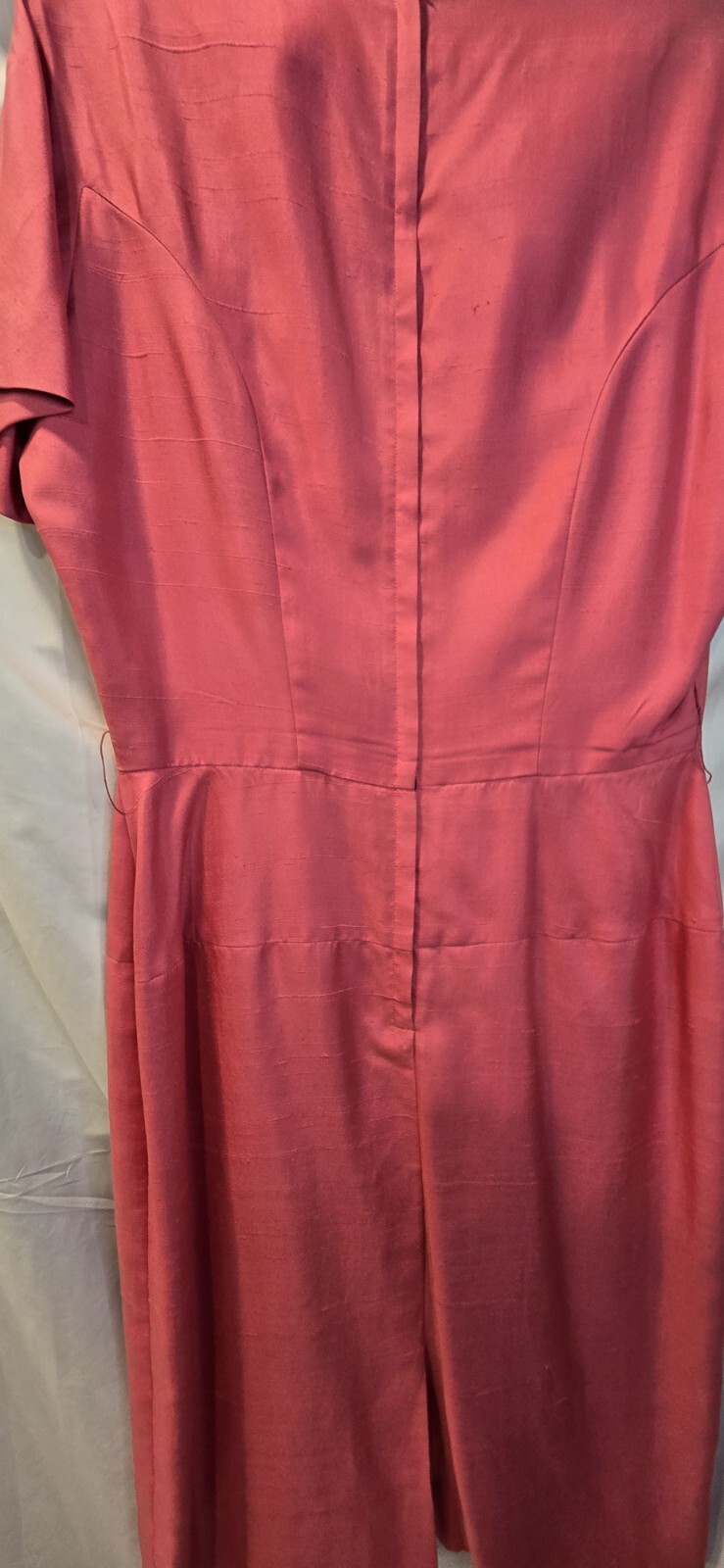 Vintage 40’s-50’s Paul Sachs Original Dress Pink Size 18 Matching Belt