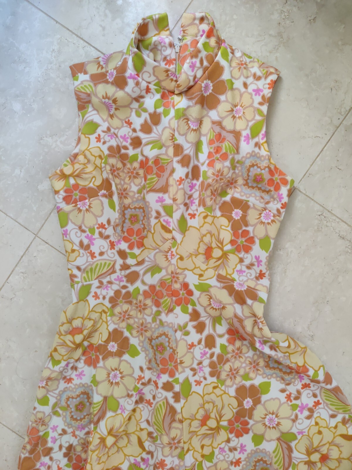 Vintage It’s Better Floral Print Retro 1970s Maxi Dress 🌸🌼