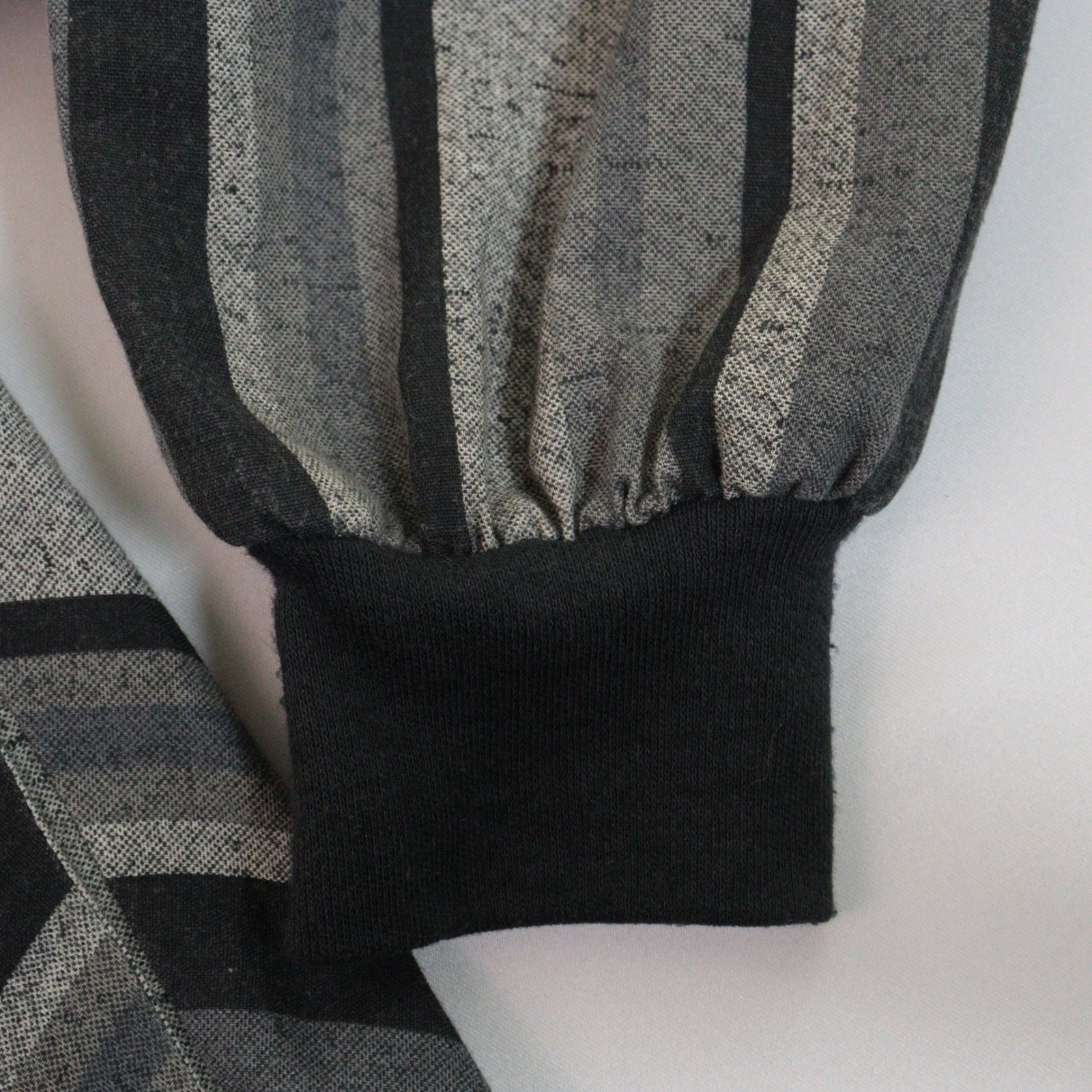 Vintage 70s Striped Dress Retro Office Cotton Casual Chic Women Sz 11/12