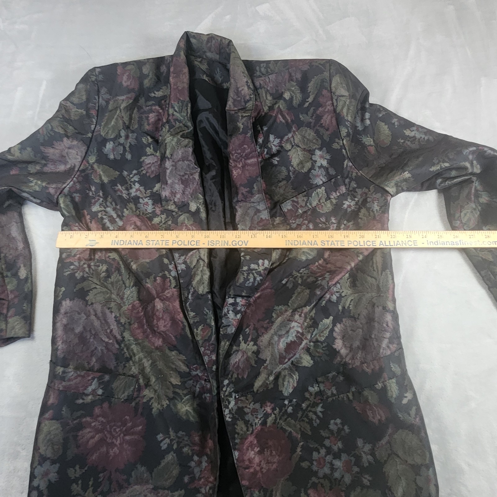 C’est Simon 80s Floral Women’s Blazer Jacket Retro Vintage Goth Rivival Size 6