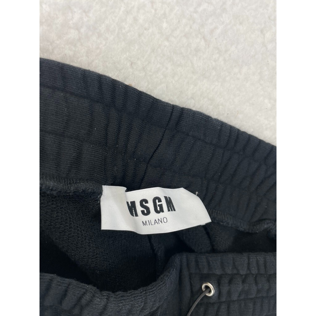 MSGM Side Logo Tape Jogger Sweatpants Womens Size S Black Track Pants Casual