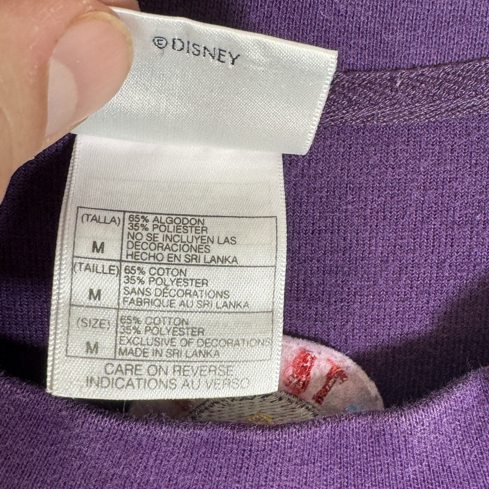 Vintage Disney’s Lady And The Tramp Sweatshirt Womens Size M 23×26 Purple Fleece
