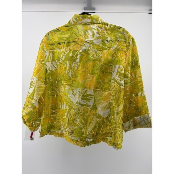 Ruby Rd Yellow, Mother of Pearl Button Down LS, Casual Dress, Women’s Sz 18