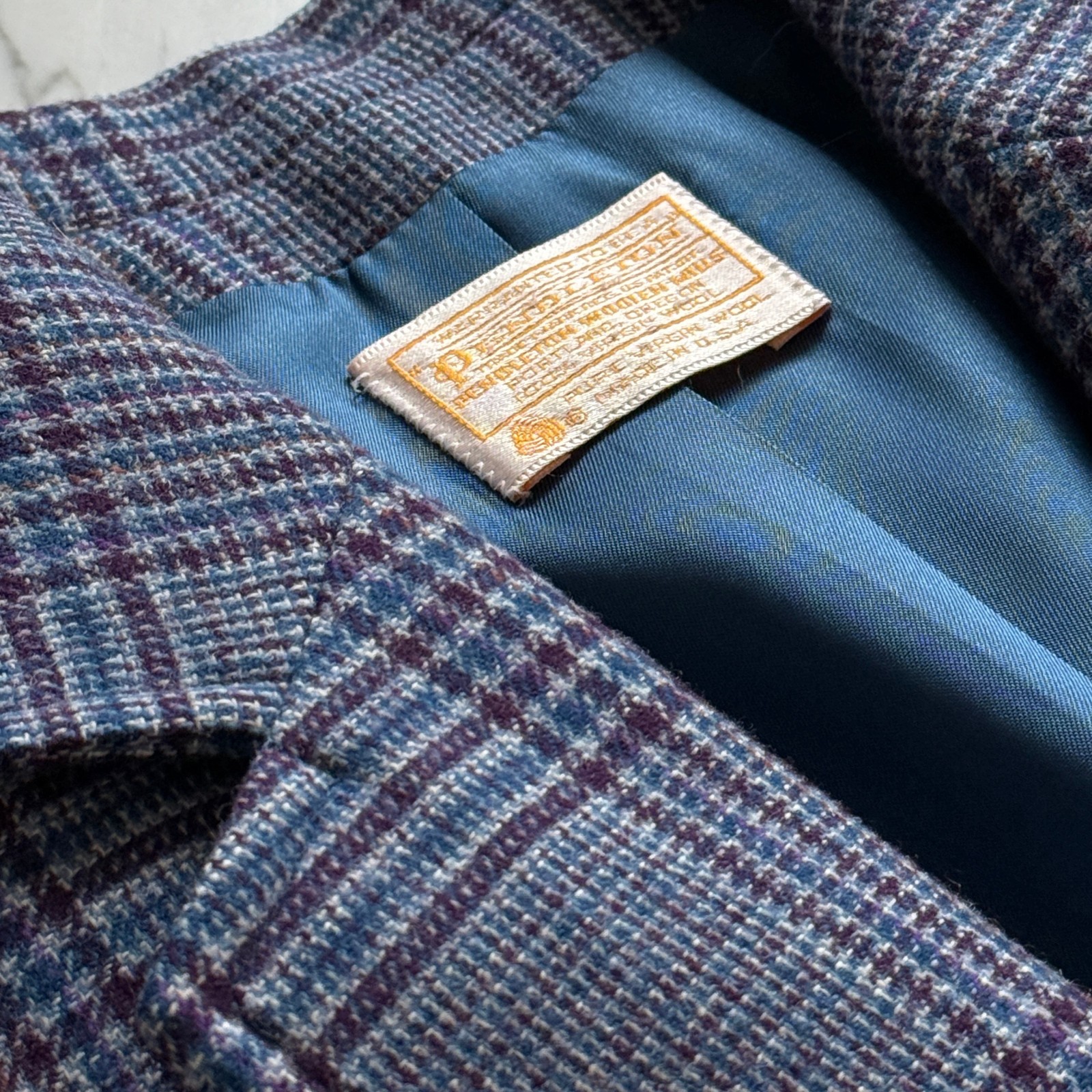 Vintage 1970’s Pendleton Virgin Wool Plaid Blazer – Womens 10/Small – ILGWU