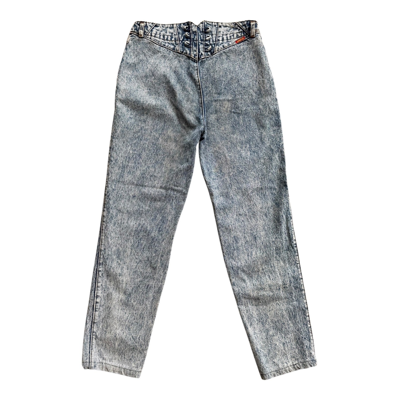 Vintage Jordache Gold High Waisted Acid Wash Tapered Jeans Womens 13/14 Blue
