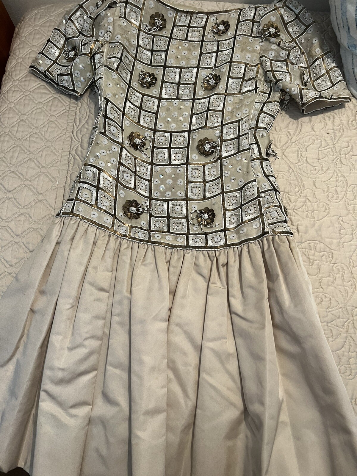 Richilene NY For Elizabeth Arden Vintage Beaded Dress Custom Made