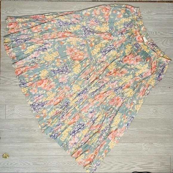 Vintage Sarah Arizona floral skirt size large prairie dress boho elastic loose
