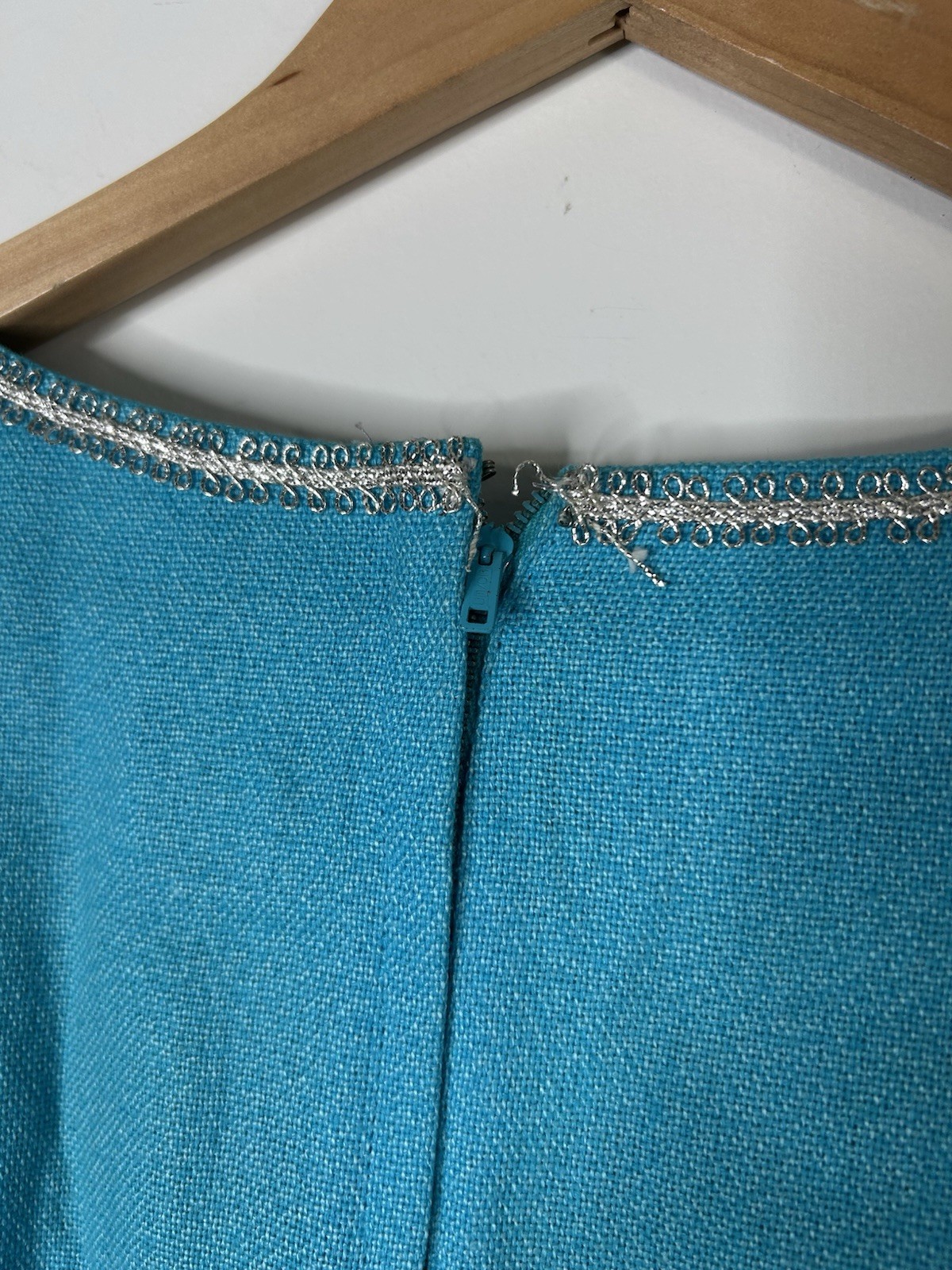 Vintage 1970’s Dress Women’s Blue Aline Midi Party Sleeveless