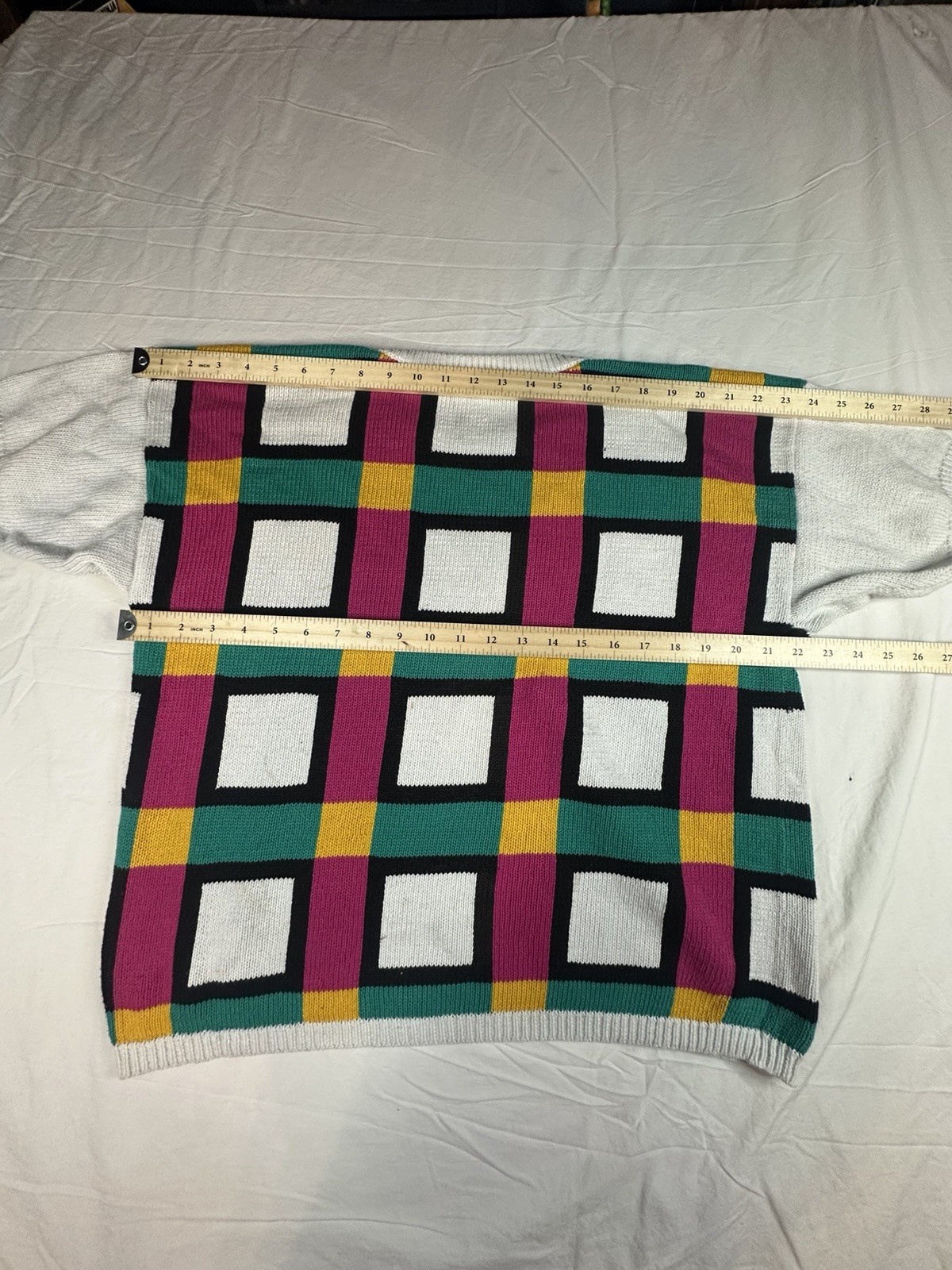 🎨 Richard Sport Vintage 80/90’s Color-block Hong Kong 100% Cotton Sweater 🎨