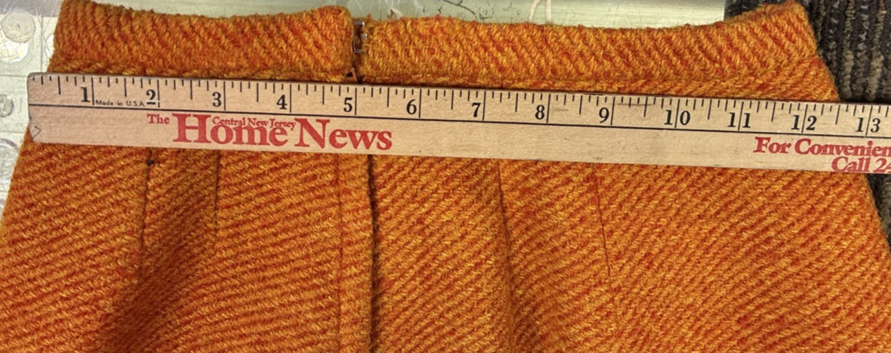 VTG 1960s Peck & Peck Fifth Avenue Orange Wool Jacket Skirt Suit – Union label
