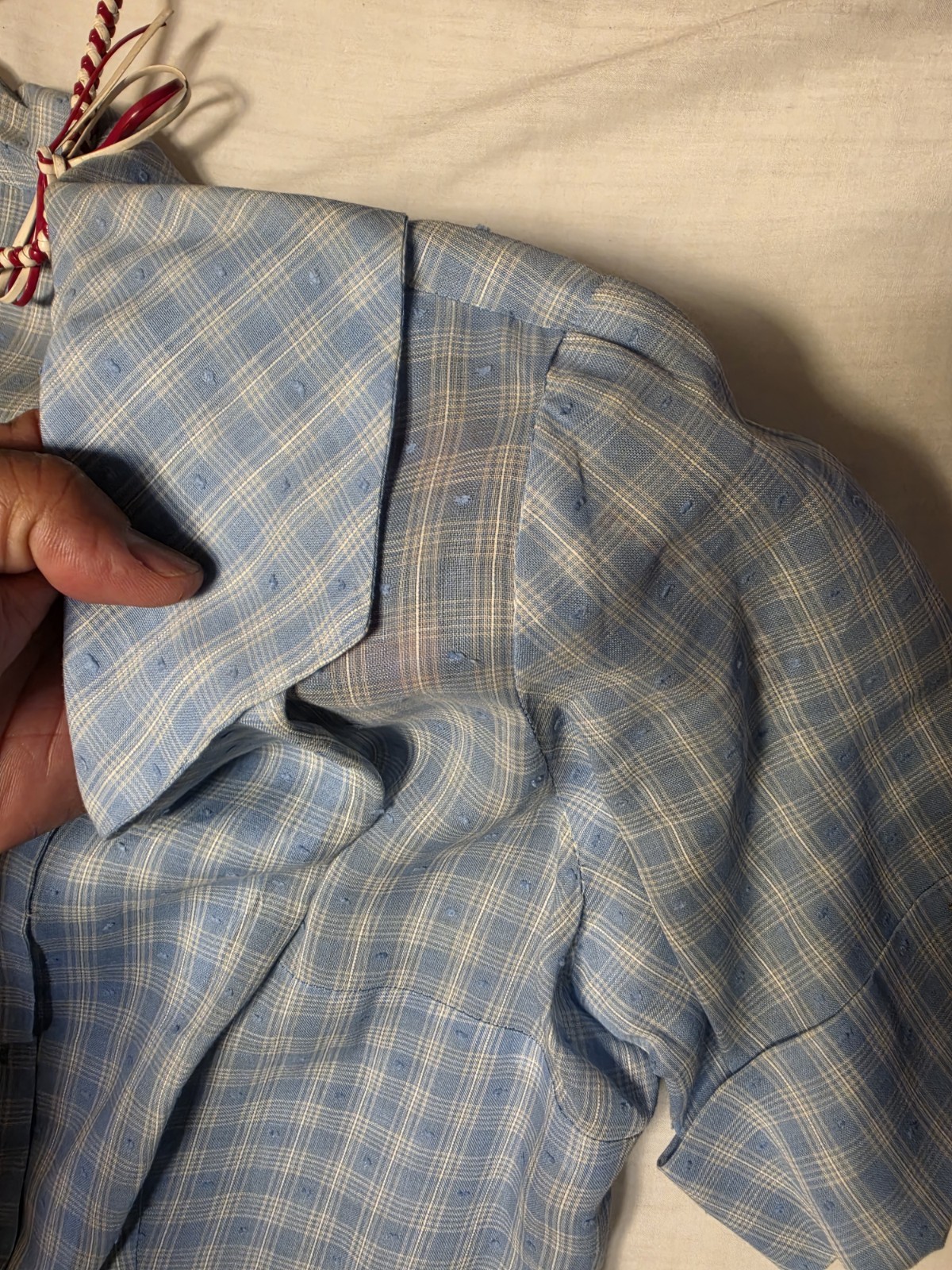 VINTAGE 1950’s – 60’s WESTBURY FULL SKIRT BROWN CHECKED DRESS MEDIUM/ Small