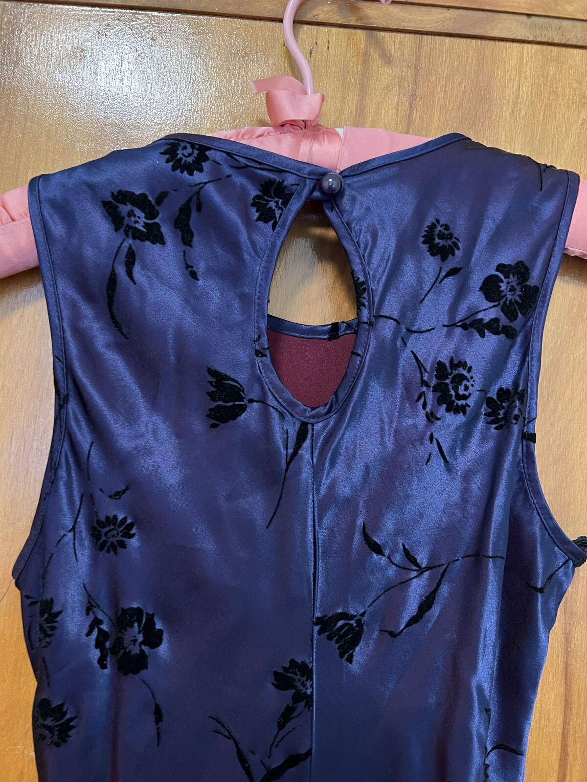 Vintage 579 Velvet Burnout Dress XS Fit 1990s