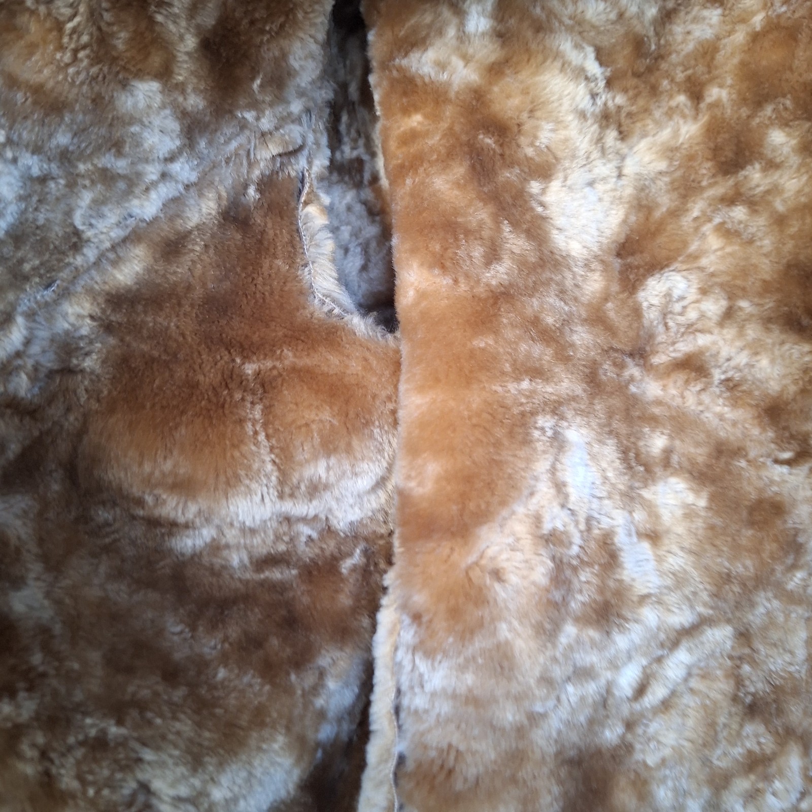 Vtg Chico’s Design Artisan Faux Suede Fur Shearling Coat Sz 1