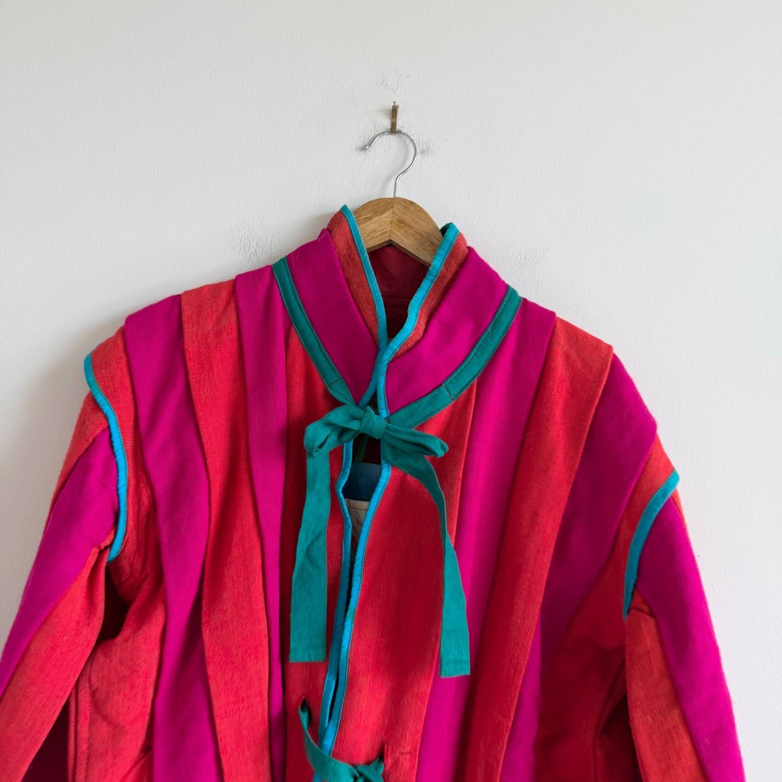 Vintage Rare Space Islands Light Industries Striped Handwoven Jacket