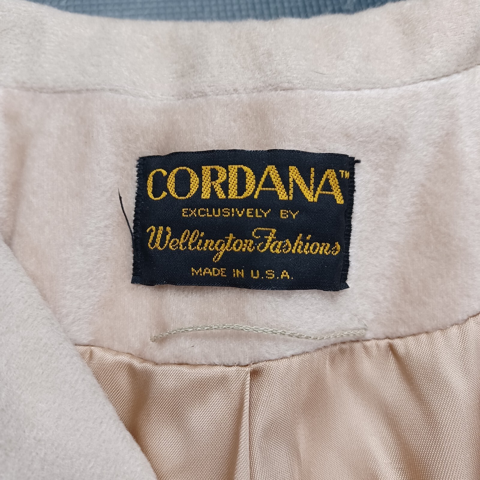 Vintage Cordana Wellington Fashions Celanese Arnel Long Coat Size XL 44″ Read