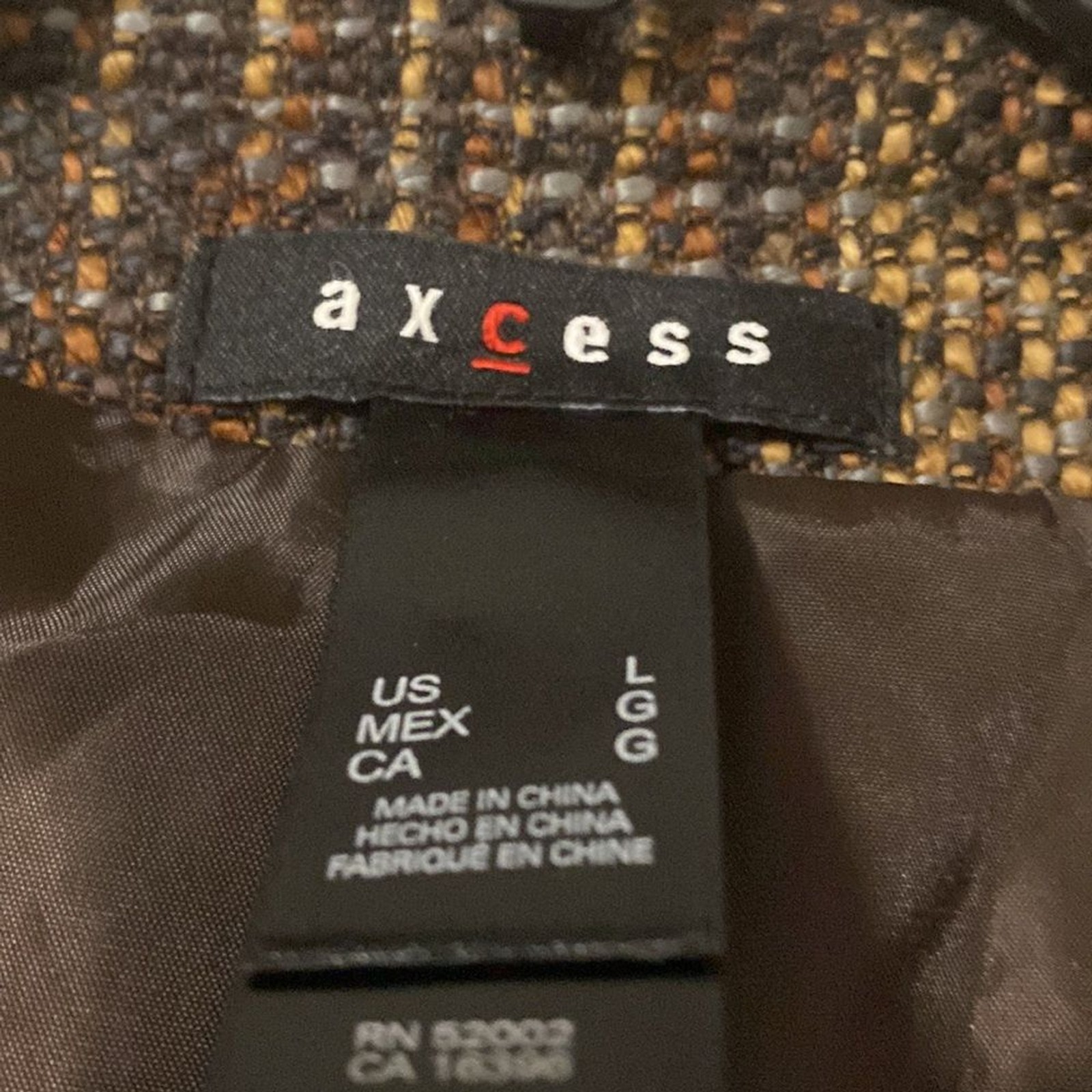 NWT Axcess Knit Checker Brown Skirt Suit Set – Size 10