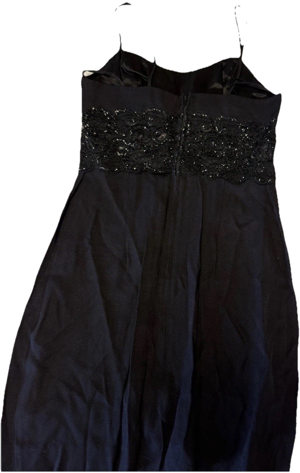 DE LARU Vintage 90s/y2K Lace Cut Out Black Mini Dress Juniors 5/6. Party