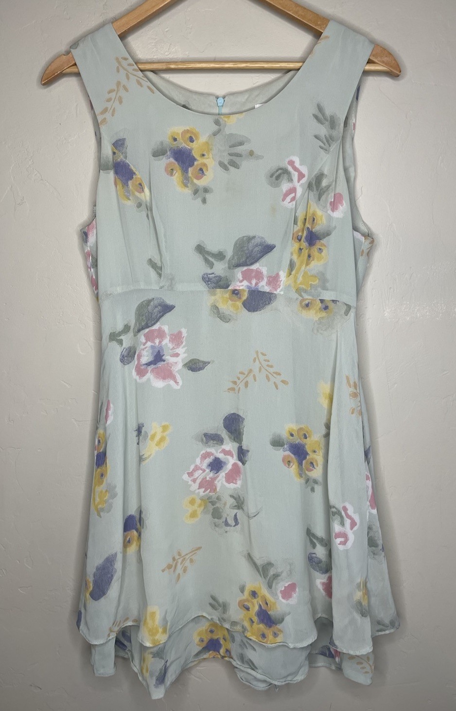Vtg 90s Romantic Floral Fit & Flare Dress | Pastel Garden Party Fairycore 10