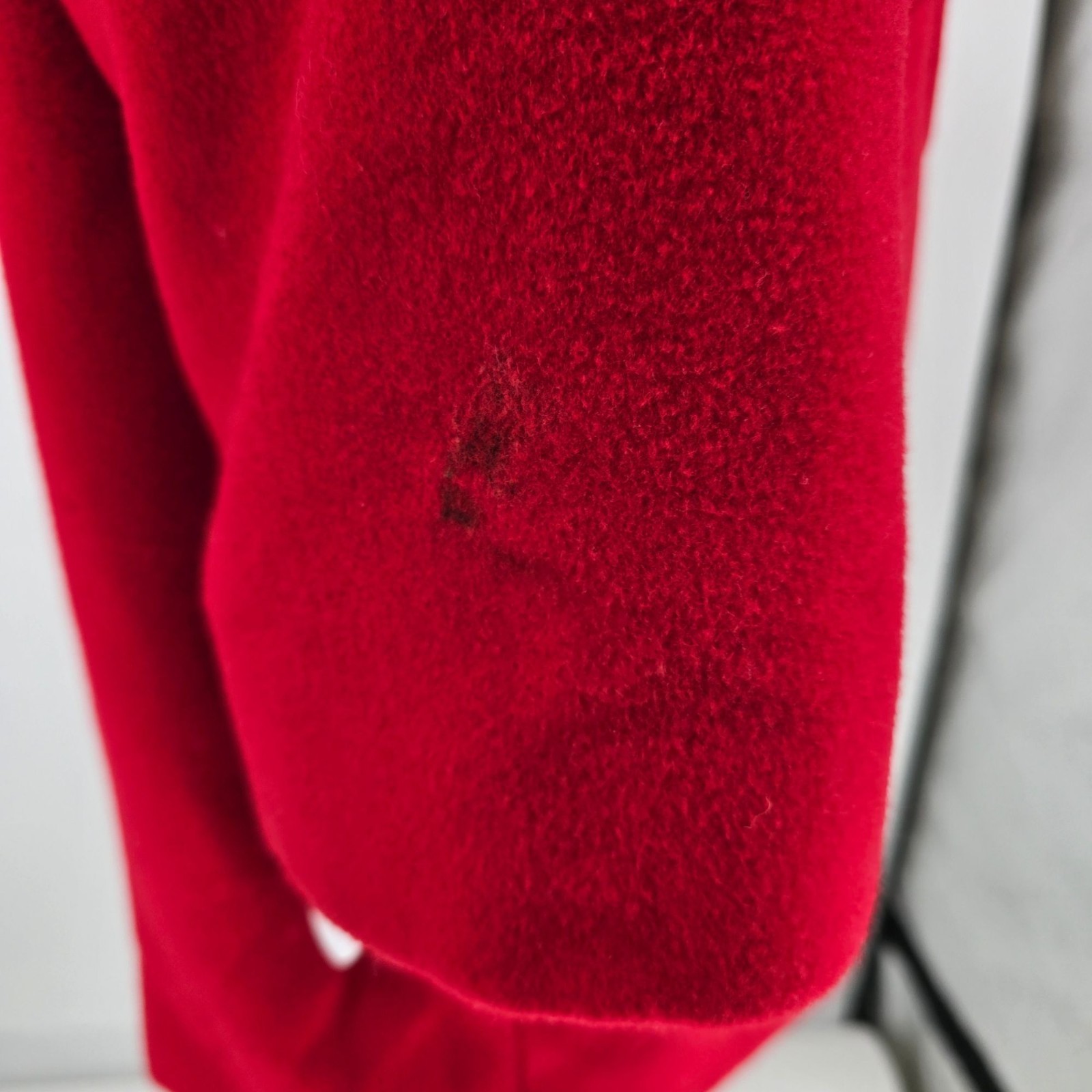 Vintage 1980s Electre Paris Made in France Red Lambs’ Wool Coat (XL) *Fair