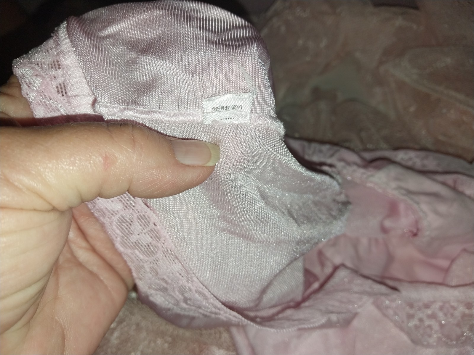 VTG SILKY NYLON LACE WAIST PINK RETRO PIN UP SISSY PANTIES SHIMMERY NEW 11 48″
