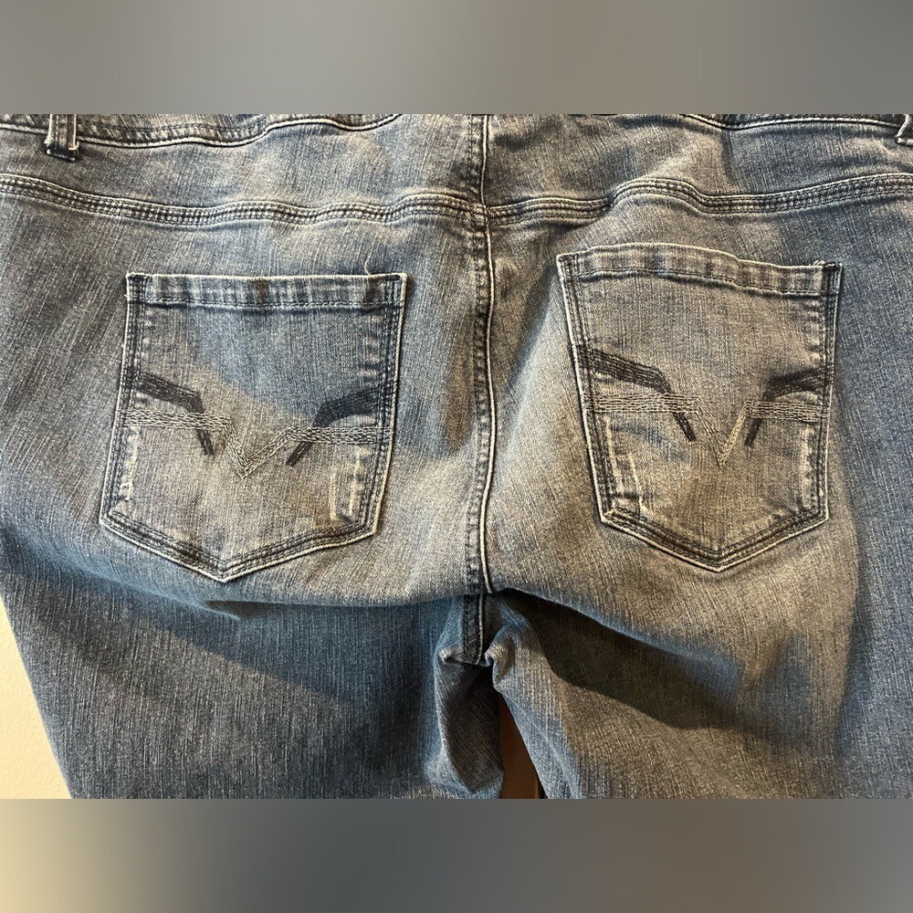 Torrid Boot Cut Jeans Women 22 Blue Contrast Stitching Vintage Tag Denim Plus
