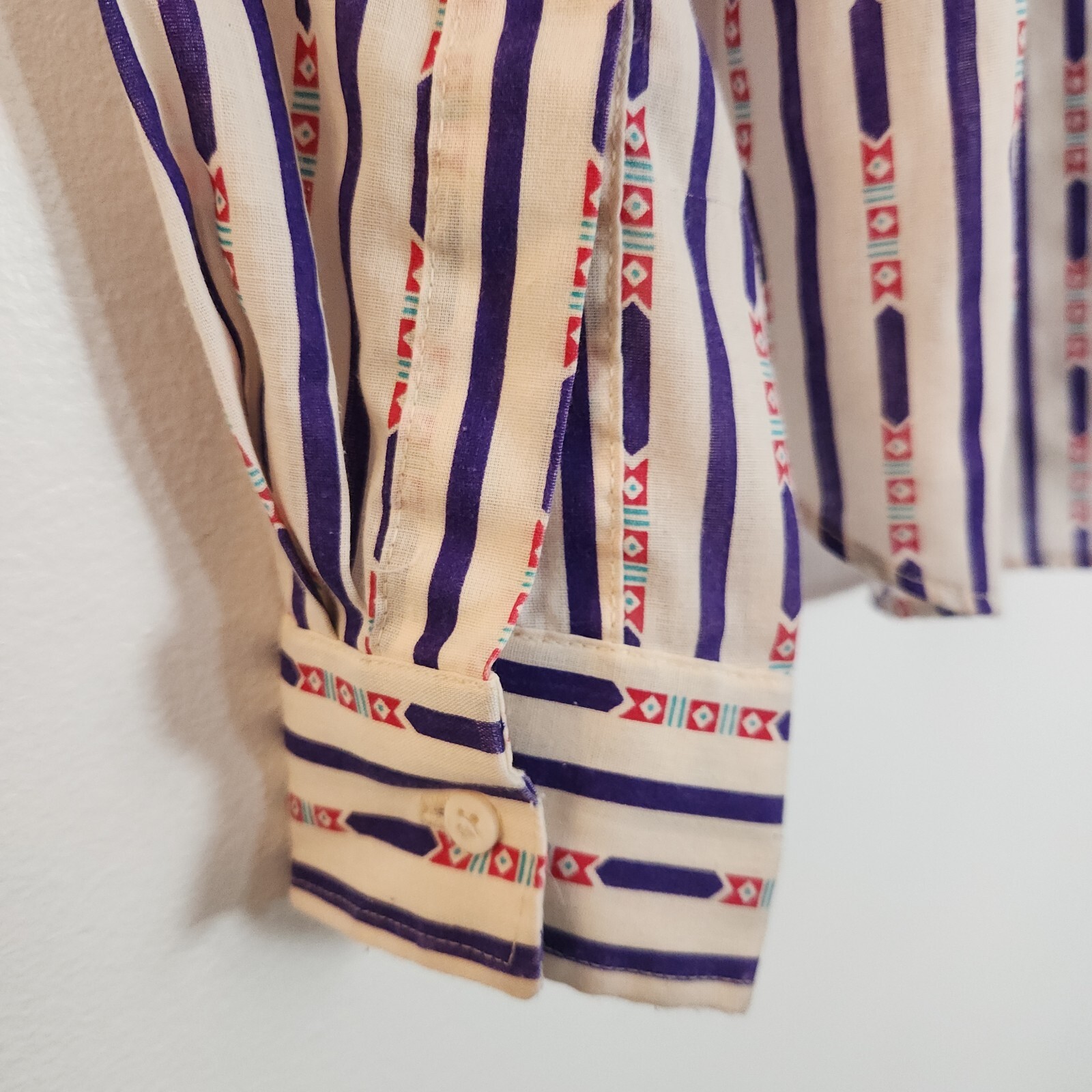 Vintage Oak Hill Striped Button-Up Shirt 80’s USA Long Sleeve Women’s Medium