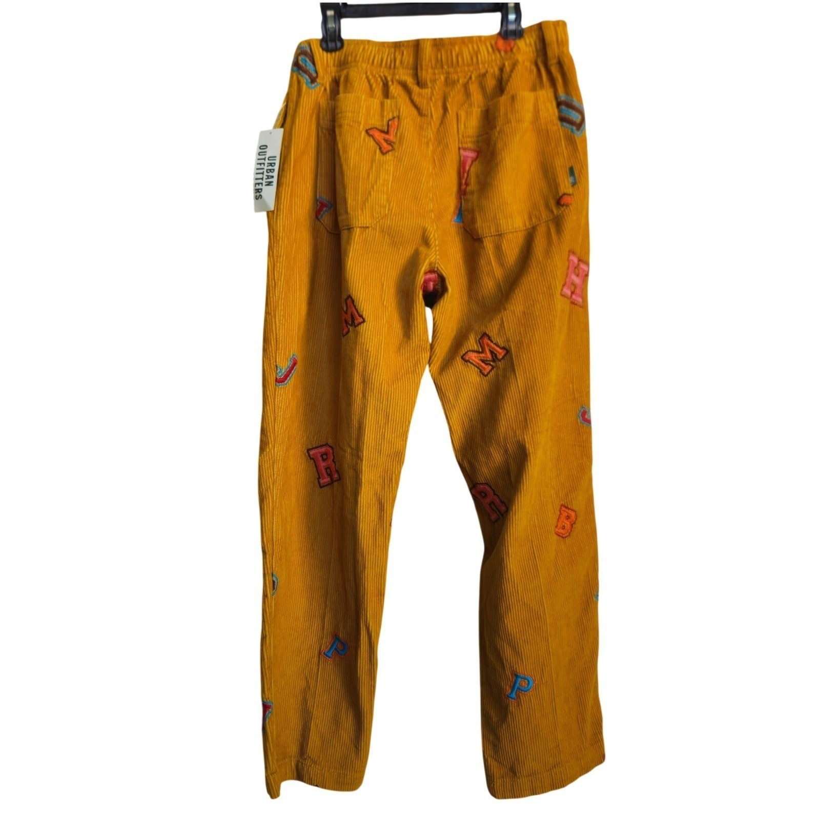 New Urban Outfitters Unisex Corduroy Cotton Patch Pants S/27w Streetwear Kidcore