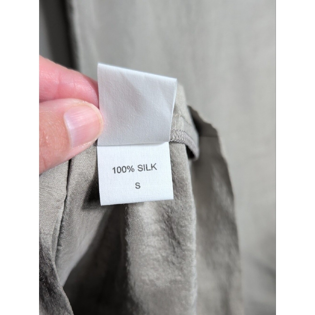 Vintage 90s Eileen Fisher Wide Leg Silk Pants Taupe NWT Small Old Money Luxury