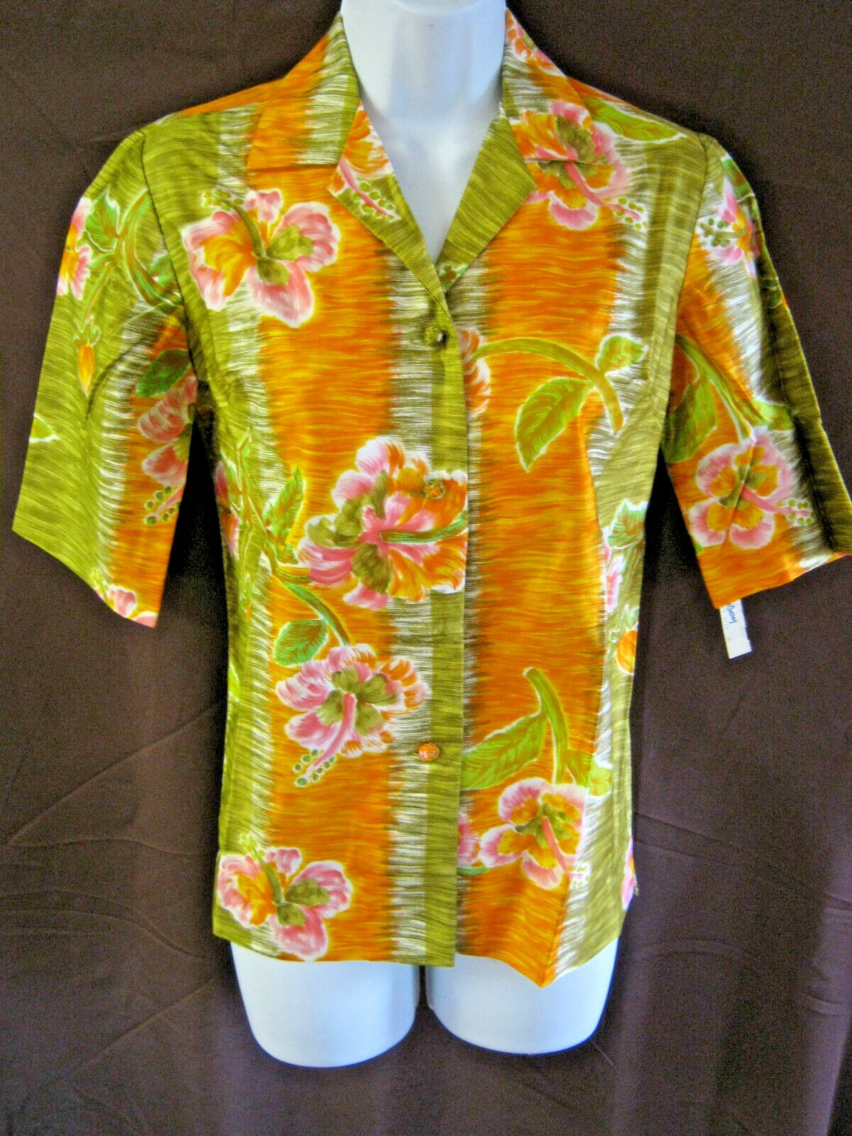 VTG NWT 60’s McInerny Aloha Shirt Size 8 Made in Hawaii