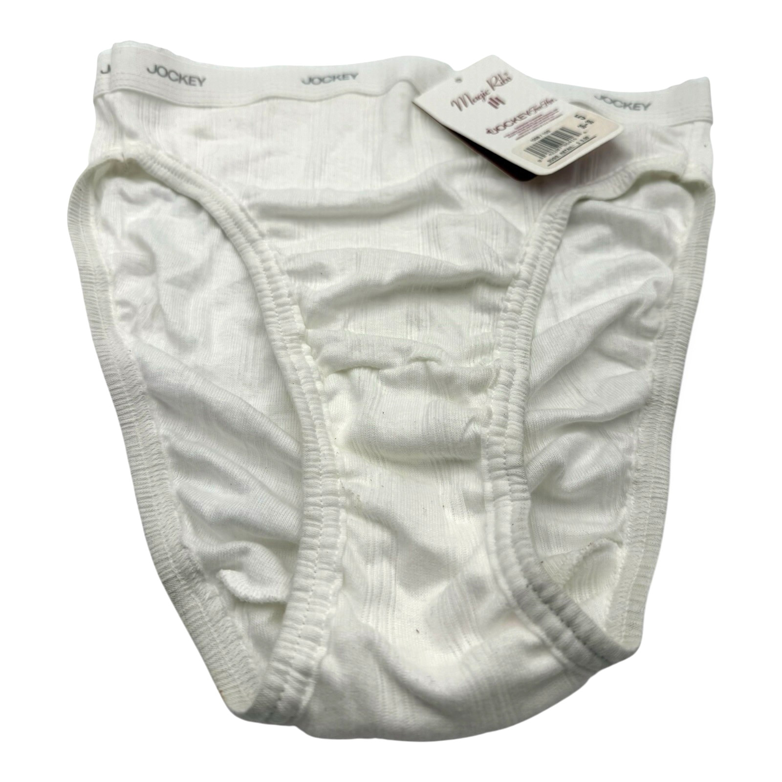 1994 Jockey for Her Magic Ribs French Cut Panties White Size 5 Deadstock NWT VTG