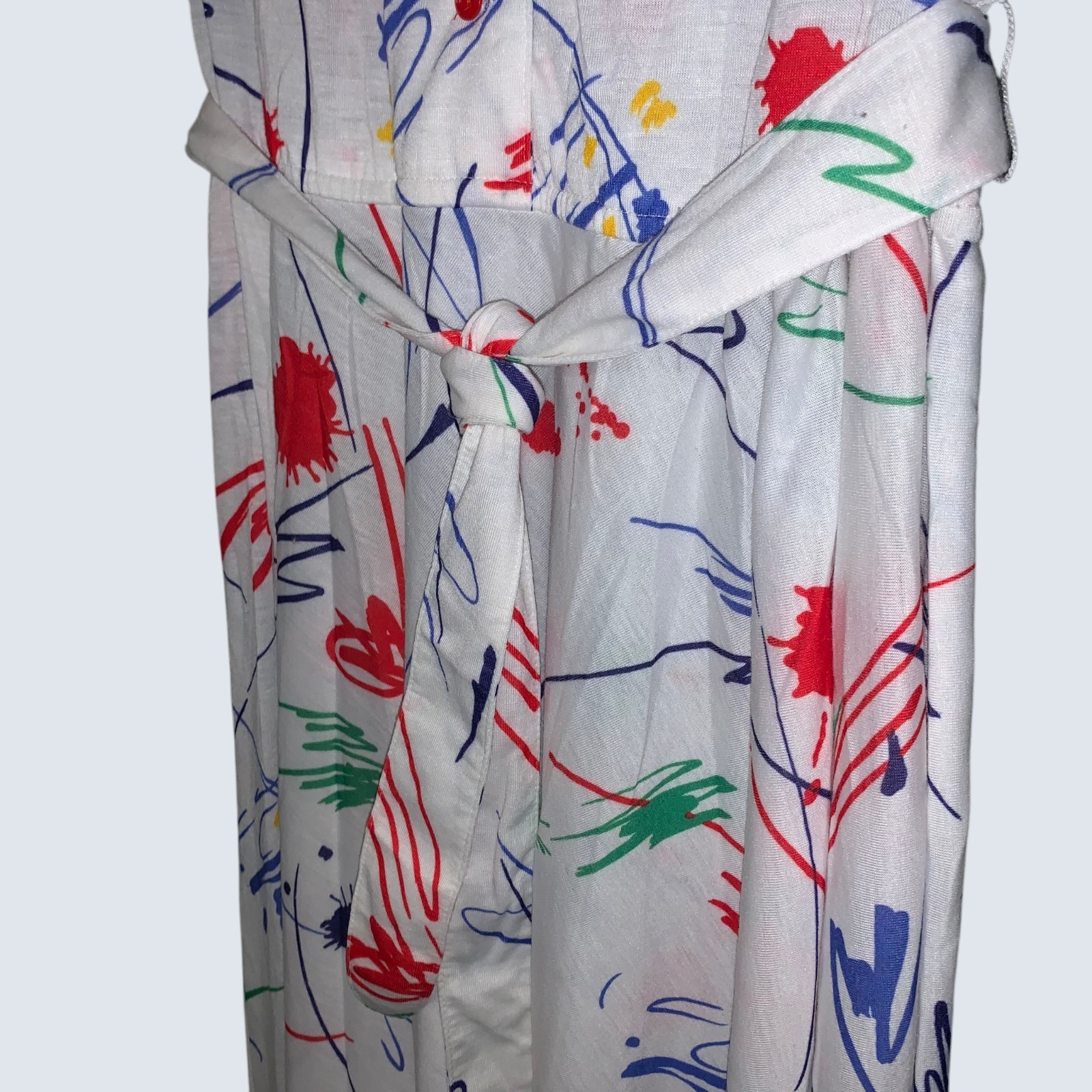 Vintage Coolwear 1980s Abstract Paint Splatter Dress – Modern Size 14/16