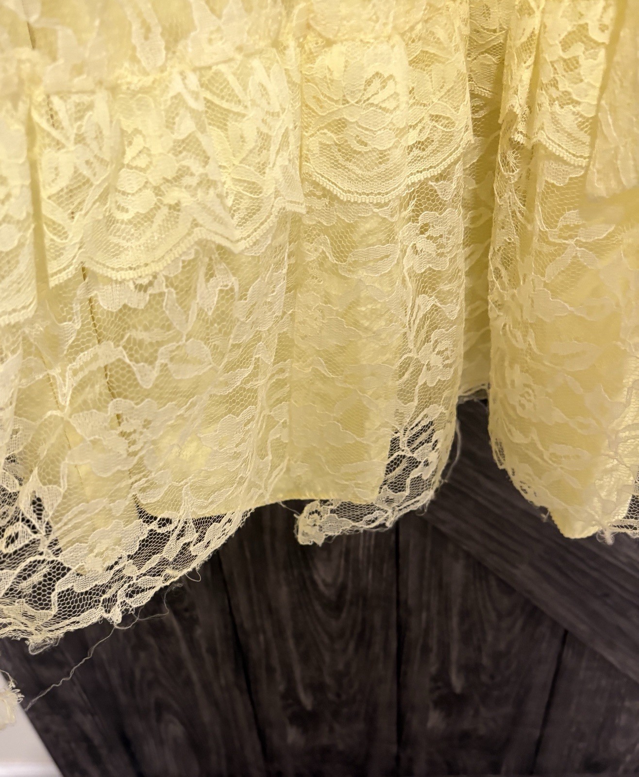 Vintage J.C. Penney Yellow 70s Edwardian Party Prom Dress Gown Sz 7/8 Beautiful!