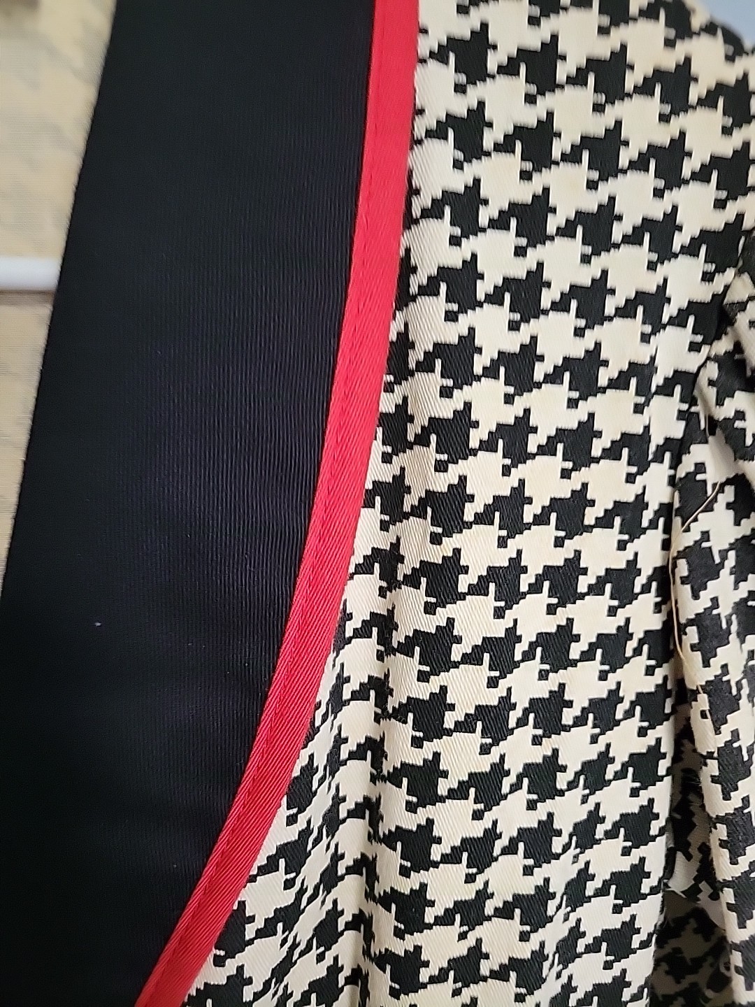 You Babes Dress Black And Red Houndstooth Bubble Skirt Sz 5 Made In Usa Vintage