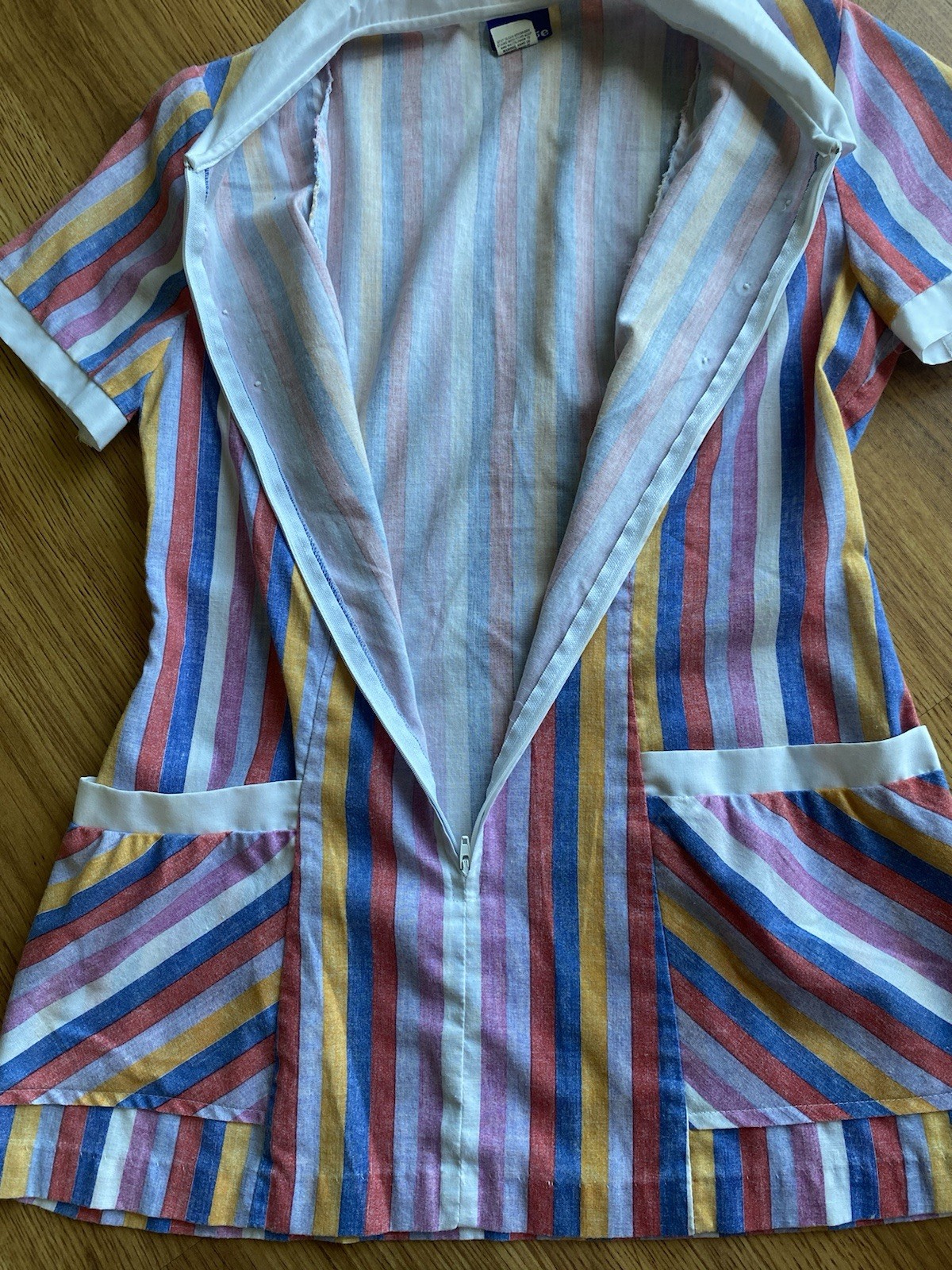 Vintage Candy Striper Top Size Small Vintage K-Lete Collared Striped Shirt