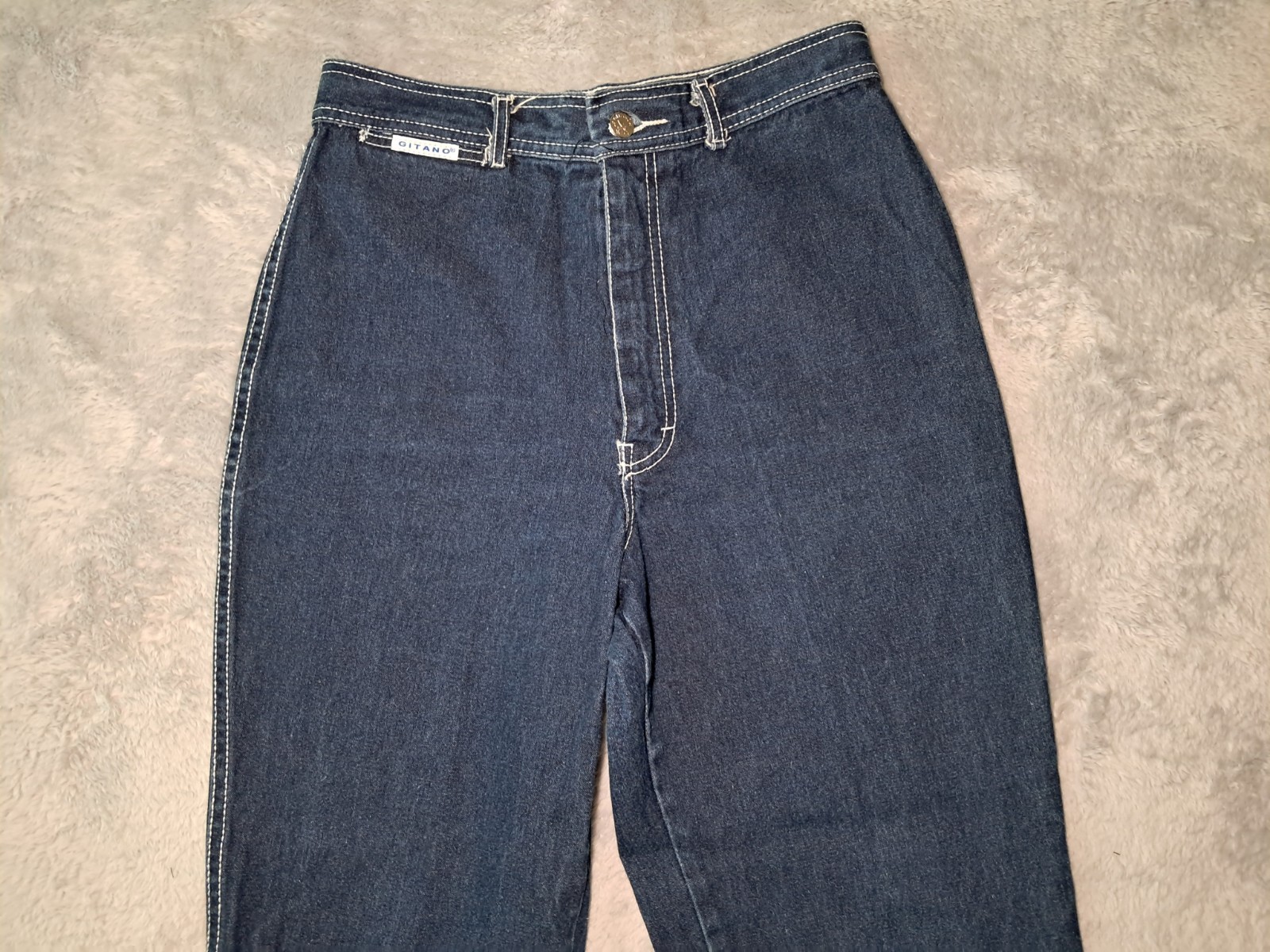 VTG 80S Womens 14 GITANO Dark Cute Heart Tribal Design High Rise Tapered Jeans