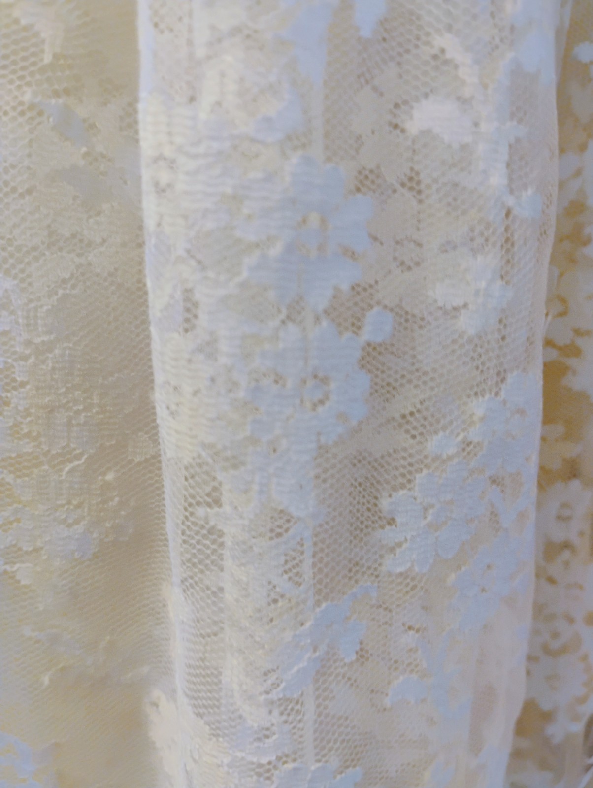 VTG 70’s „Pronuptia Paris” White Lace Prairie Dress/Gown 38 or 8 or Today’s 6