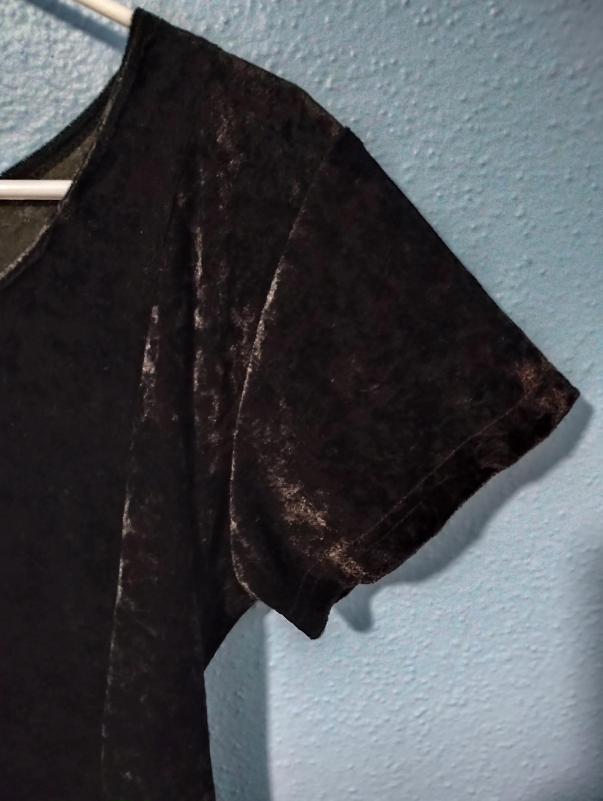 Vintage Black Crushed Velvet Dess By Miss California Apparel Size Medium