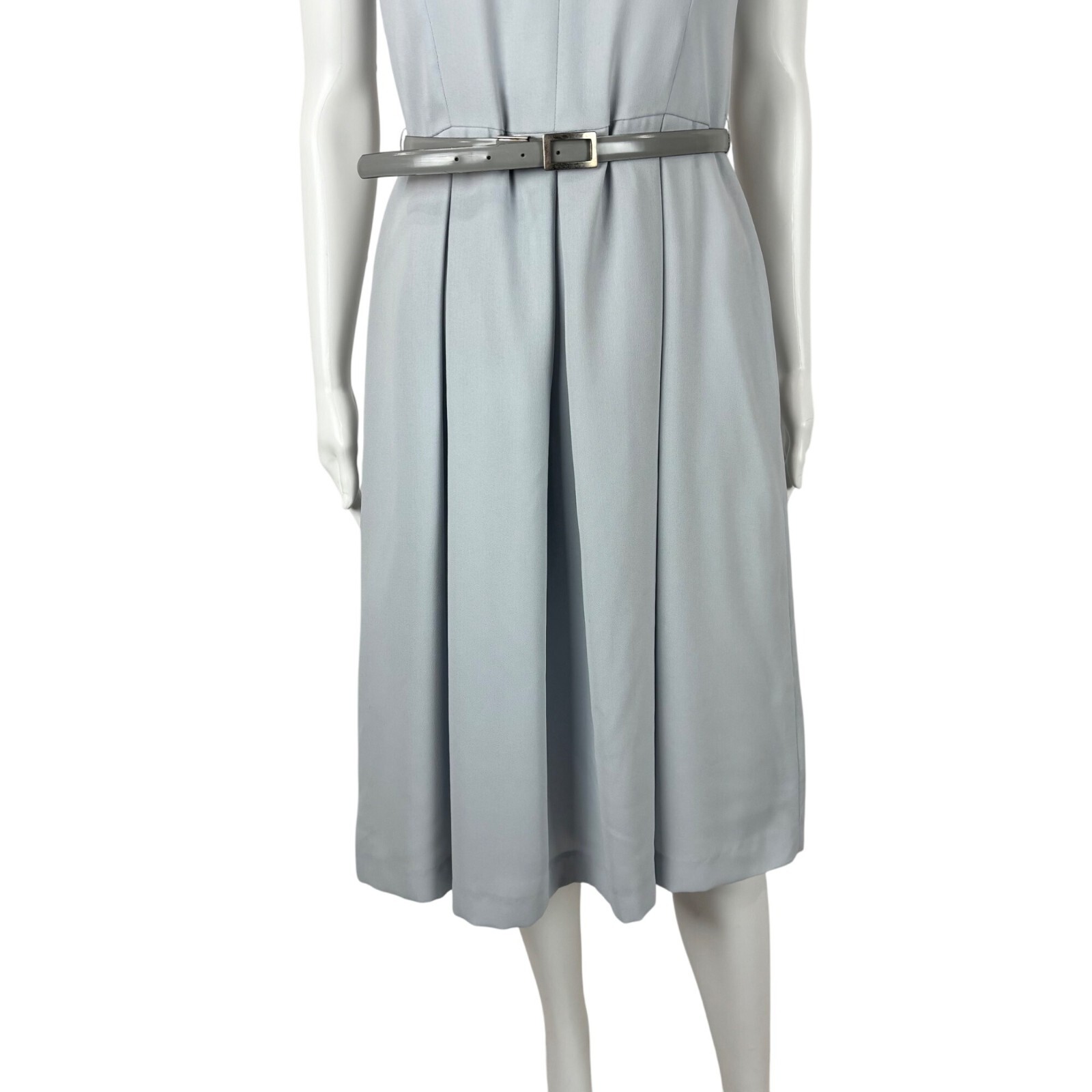Vintage 80s Retro Dress Womens Medium 1950s Style Fit And Flare Belted Rockabill
