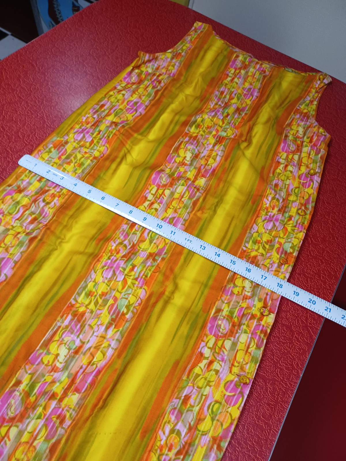 True VTG 1960s Mid-century Authentic Hawaiian Dress Mod Tiki Hawaii Loungewear M