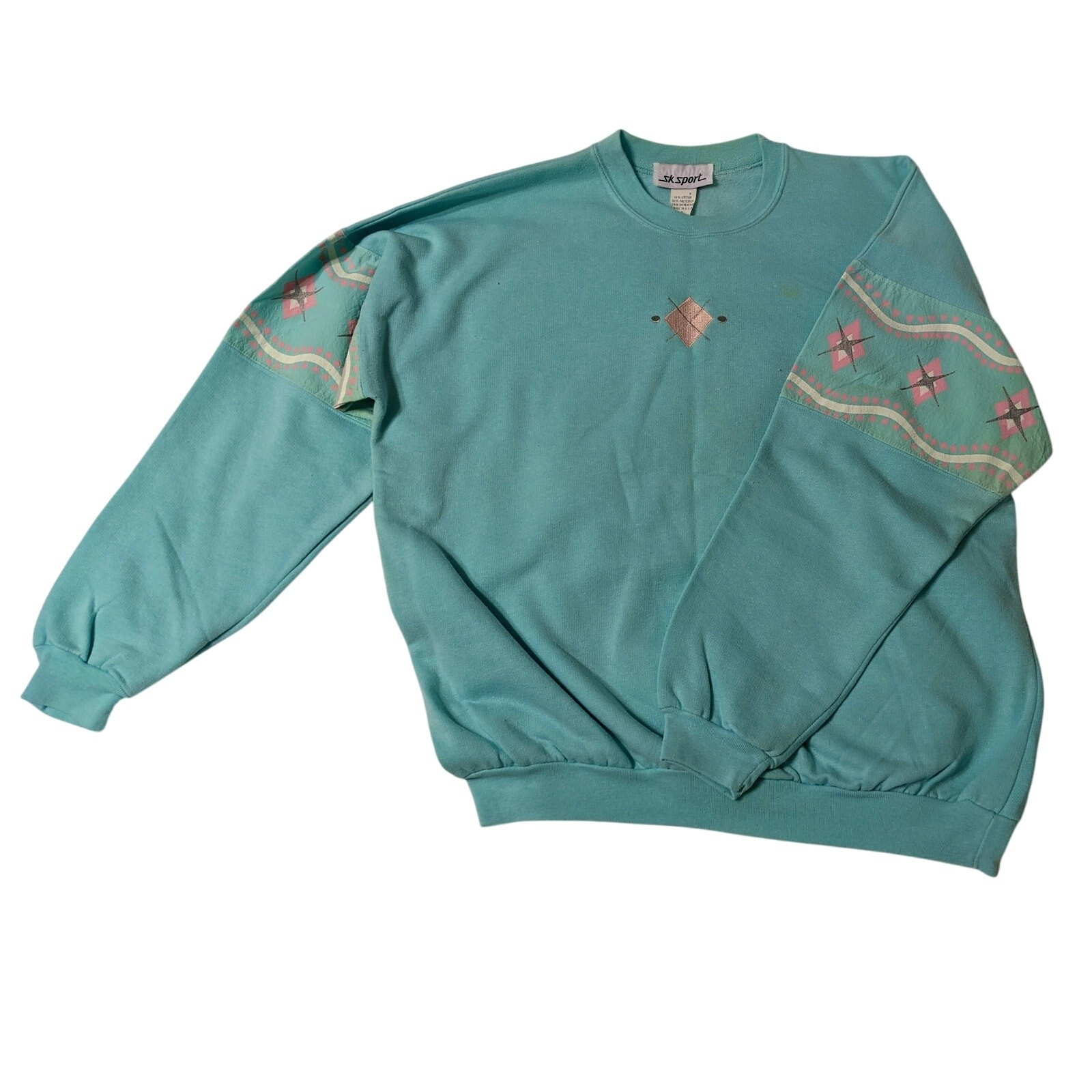 Vintage 80s Grannycore Sweatshirt , SK Sport, size L