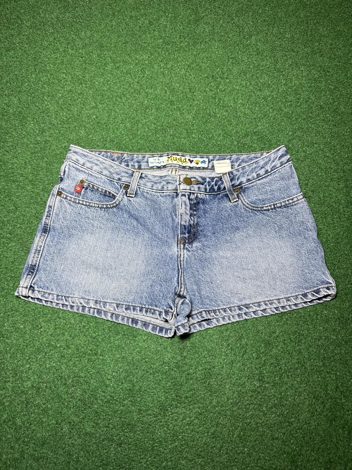 Mudd Vintage Denim Shorts Womens 13 32 Waist 3” Jorts 90s Y2K Hip Hop Grunge