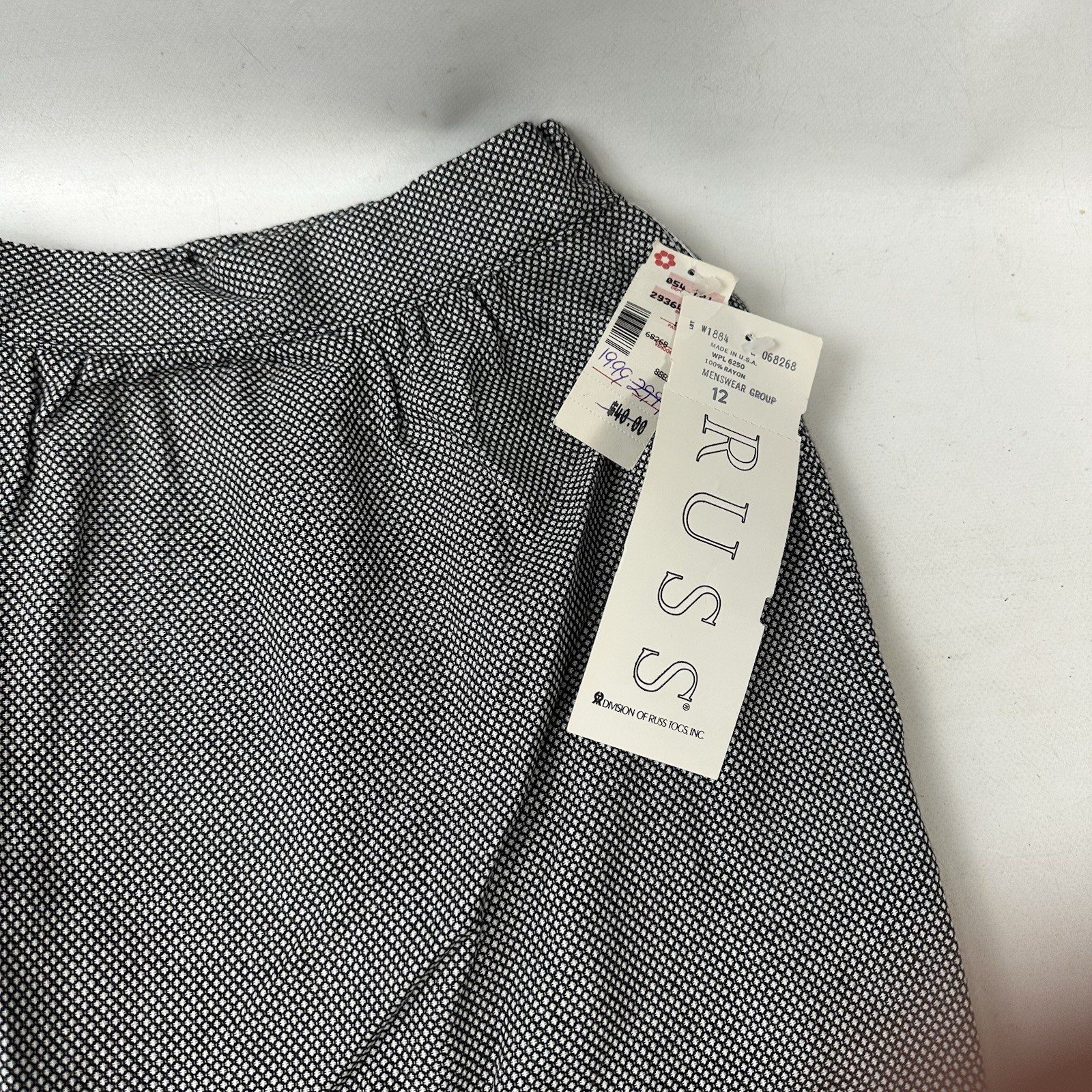 Russ Womens 12 Vintage Skirt 26” Waist 27” Length NOS New Old Stock NWT Pockets