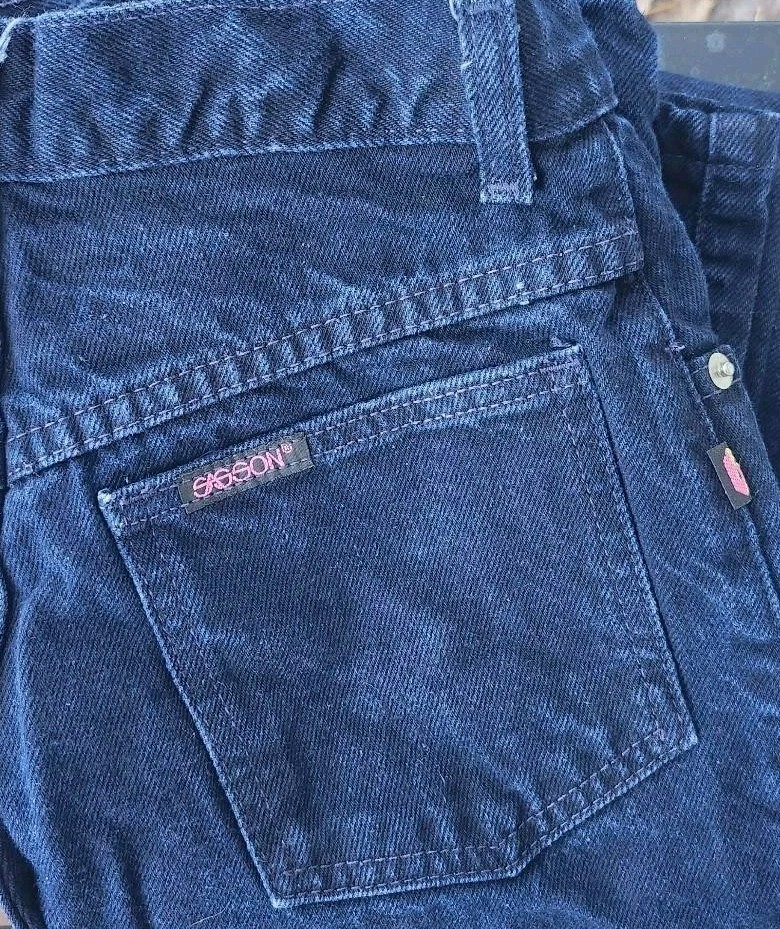 Vintage Sasson Jeans Womens 5 Dark Wash High Rise Tapered Denim USA 26×30