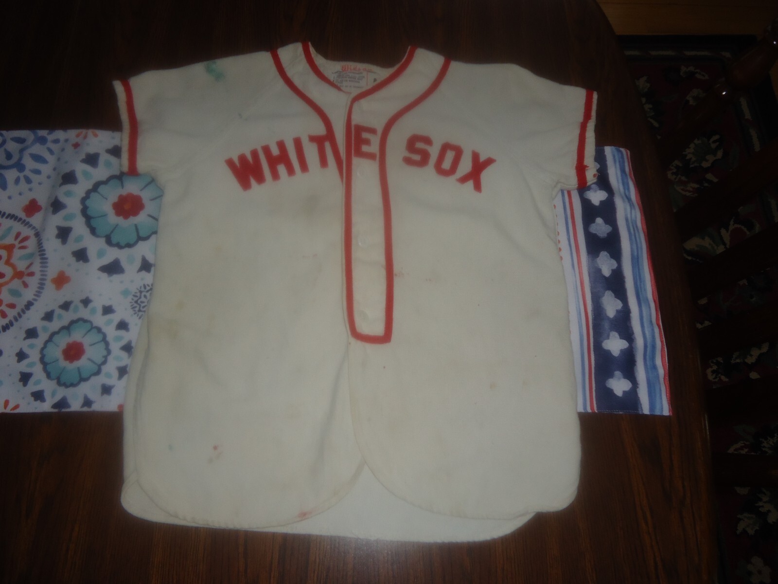 Vintage WHITE SOX Youth Little League Baseball Jersey, WILSON, Made in USA Sz M