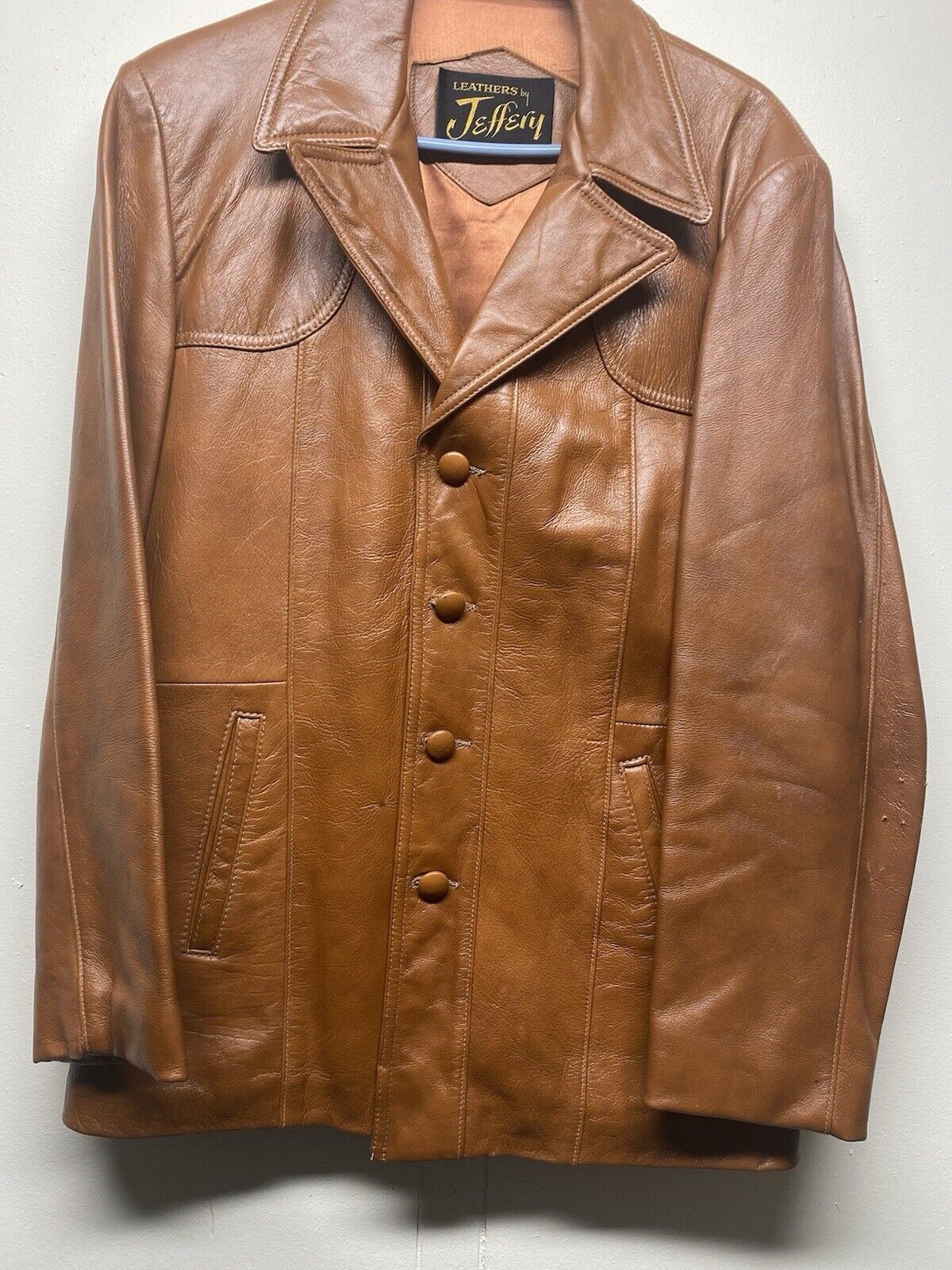 Vintage Leathers by Jeffery Jacket Size Women’s 44 Brown Leather 1990s