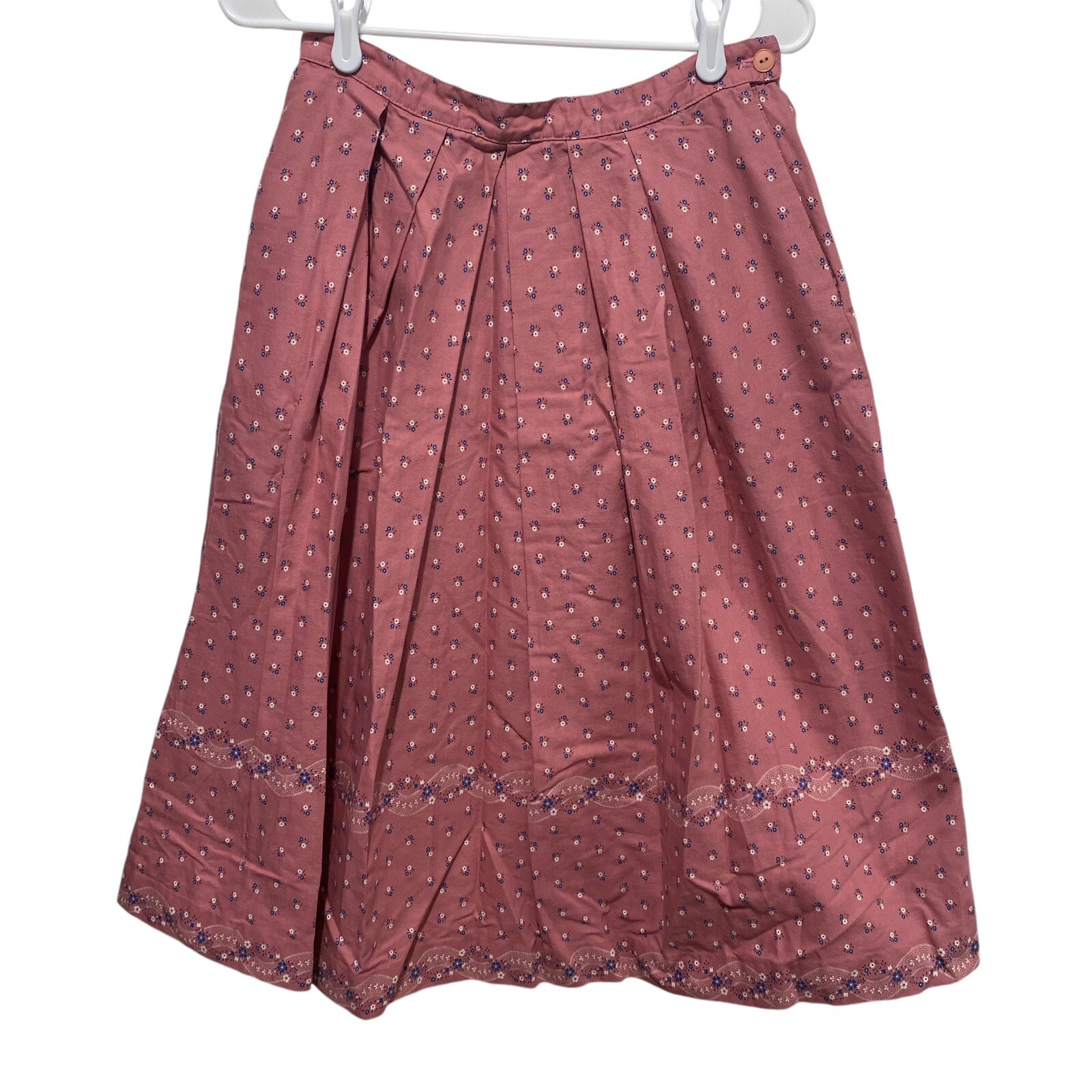 Vintage Austrian Lanz Originals Trachten Style Skirt Ditsy Floral Size 11/12 USA