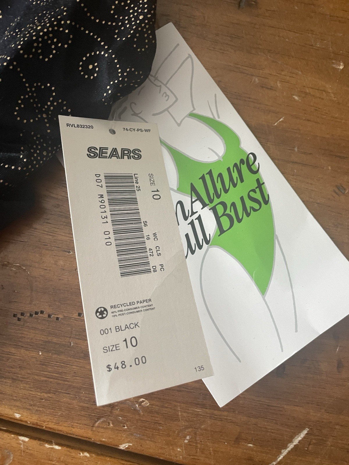 New Tags NWT Vintage 90s Slim Allure Sears Shaping Bathing Suit Swim Wrap Sz 10